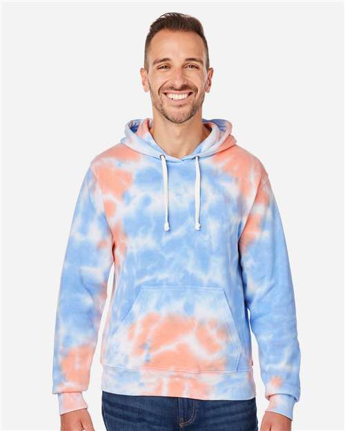 Men's Tie-Dyed Fleece Hooded Sweatshirt