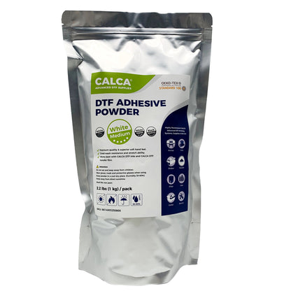 CALCA MM2 Direct to Film TPU DTF Powder, Digital Transfer Hot Melt Adhesive Powder (2.2lbs Pack, 35.2oz, Medium, White)