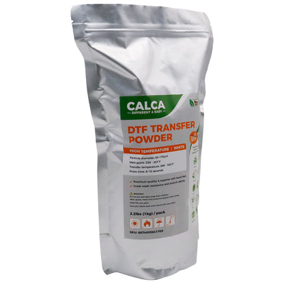 CALCA H5 TPU DTF Transfer Powder(2.2lbs Pack, 1kg, Fine,High Temperature, White)