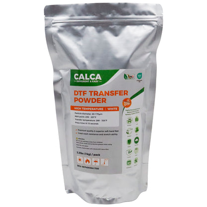 CALCA H5 TPU DTF Transfer Powder(2.2lbs Pack, 1kg, Fine,High Temperature, White)