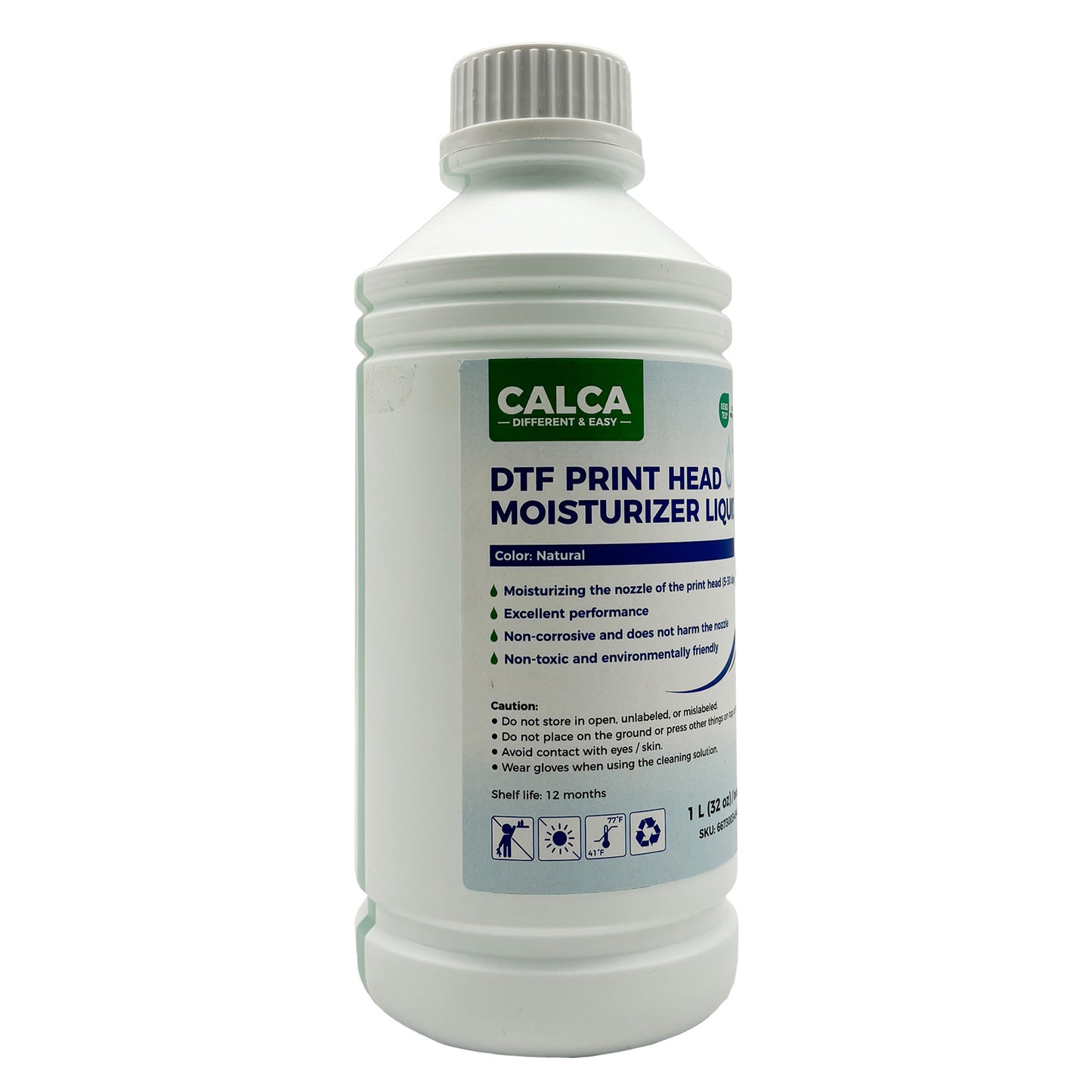 CALCA Direct to Transfer Film Printhead Moisturizing Liquid. 32 oz, Bottle of 1L