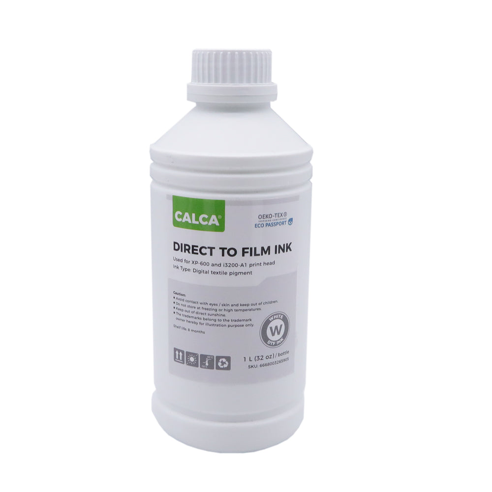 CALCA Customized Direct to Transfer Film Ink for Epson Printheads. 32 oz, Bottle of 1L, Water-based DTF Inks