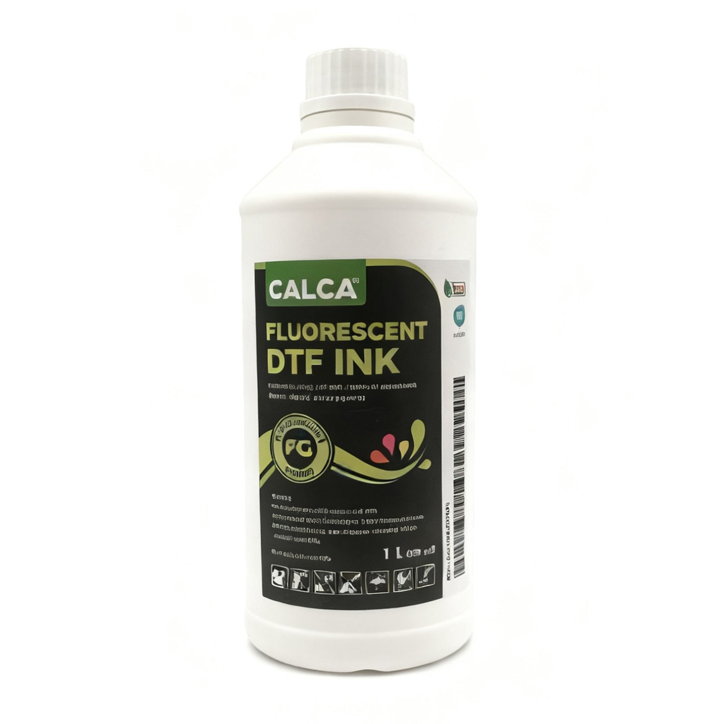 CALCA Direct to Transfer Film Fluorescent Ink for Epson Printheads. 32 oz, Bottle of 1L, Water-based DTF Inks