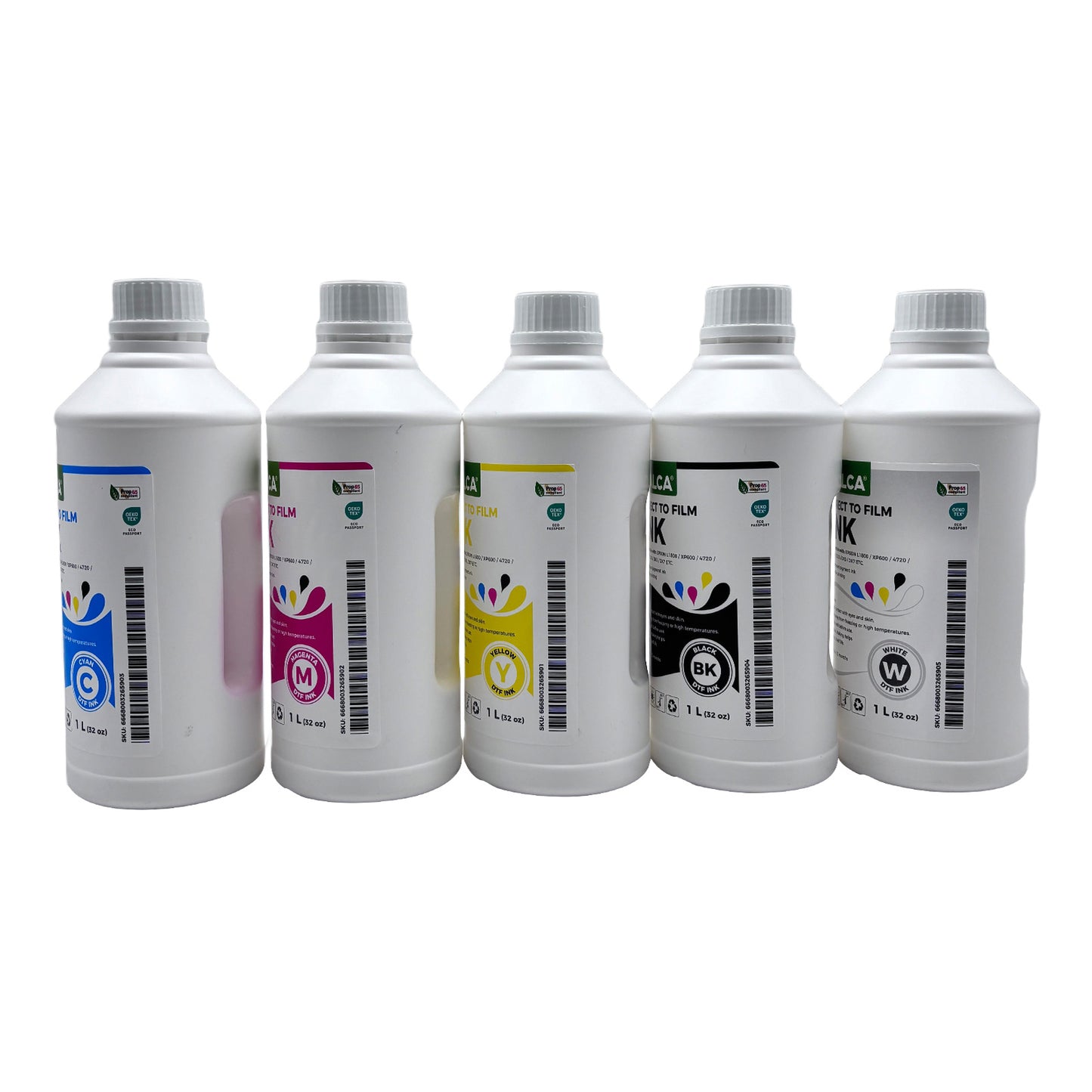 CALCA PRO Direct to Transfer Film Ink for Epson Printheads. 32 oz, Bottle of 1L, Water-based DTF Inks