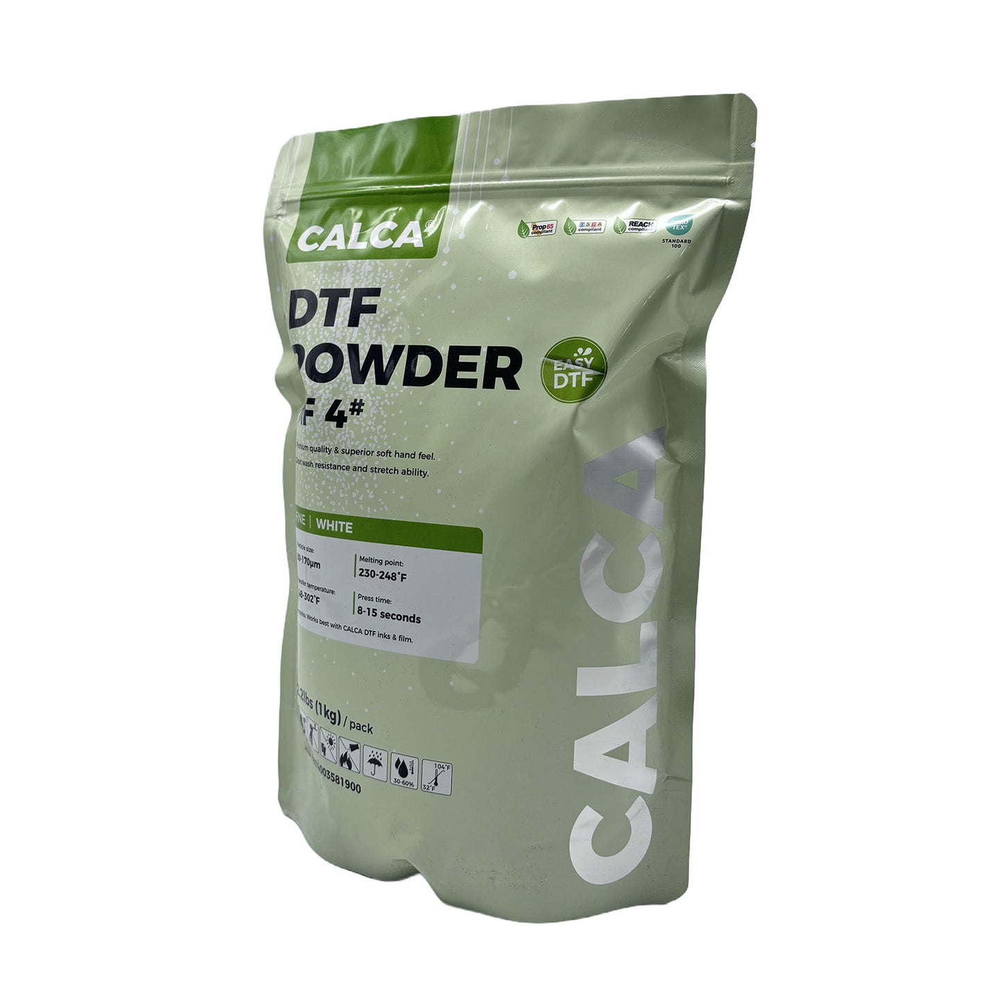 CALCA MF4 Direct to Film TPU DTF Powder, Digital Transfer Hot Melt Adhesive Powder (2.2lbs Pack, 1kg, Fine, White)