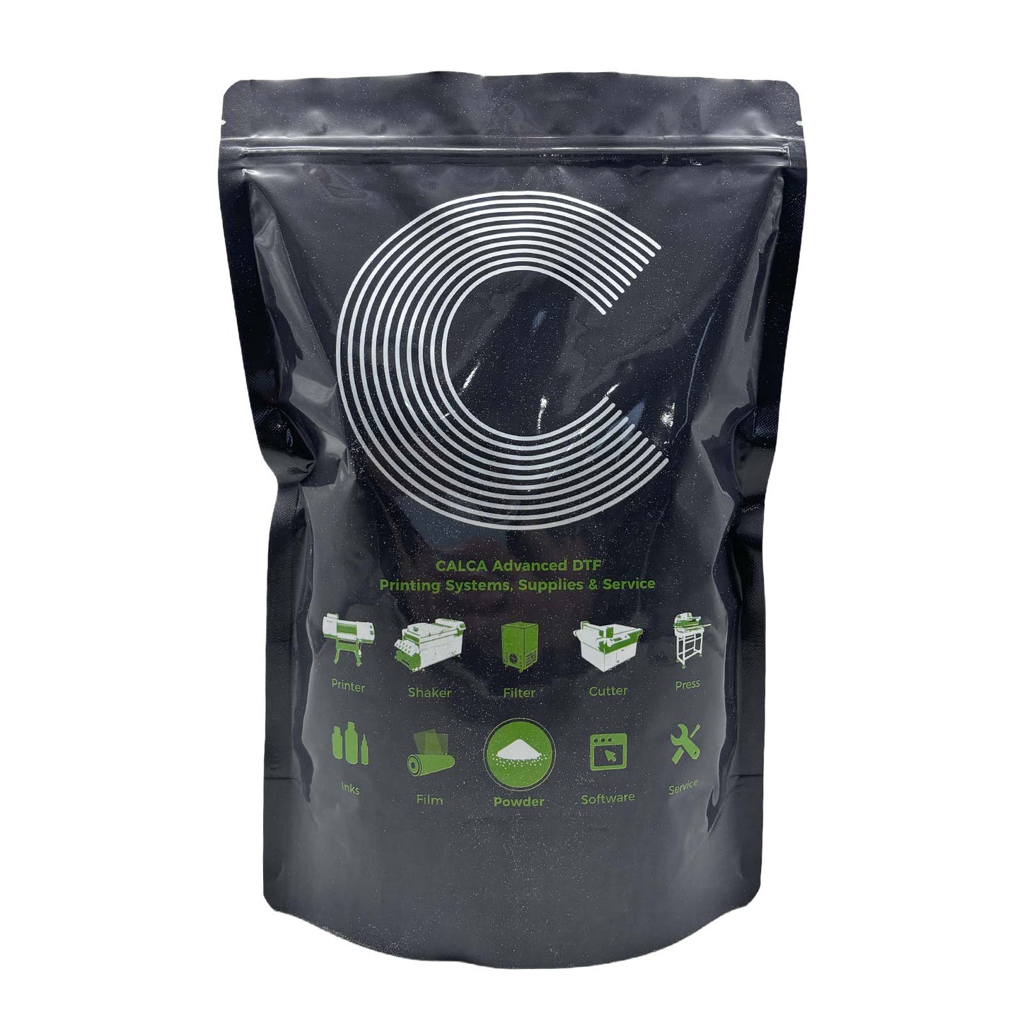 CALCA BM7 Direct to Film TPU DTF Powder, Digital Transfer Hot Melt Adhesive Powder (2.2lbs Pack, 35.2oz, Medium, Black, Anti-sublimation)