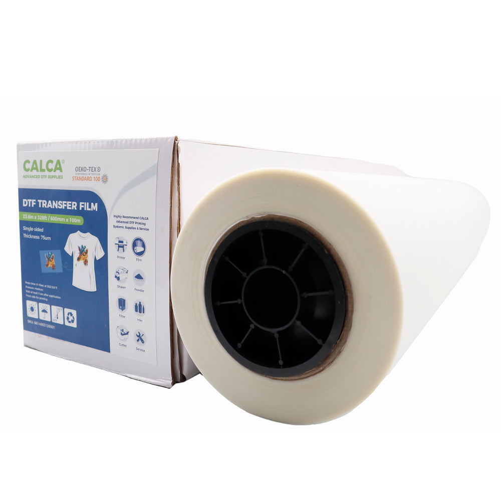CALCA Pro 23.6in x 328ft/60cm x 100m DTF Transfer Film Premium Roll Warm Peel