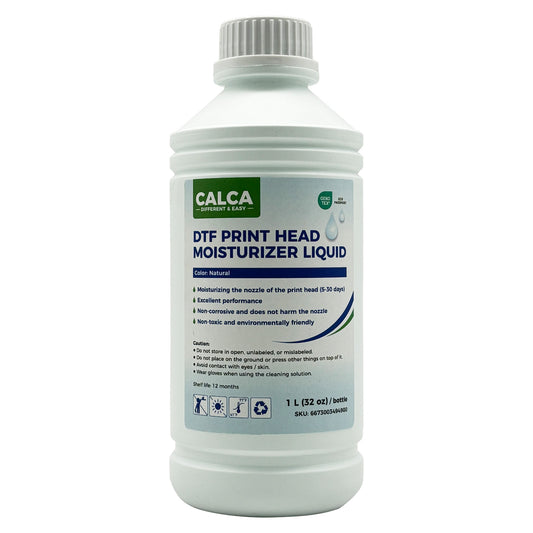 CALCA Direct to Transfer Film Printhead Moisturizing Liquid. 32 oz, Bottle of 1L